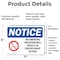 Signmission No Smoking Violation Disciplinary Action OSHA Notice Sign, Vinyl Decal, 7in W x 5in L, 2PK OS-2PACK-NS-D-57-L-16189 - alternate 3